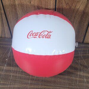 Coca Cola Beach Ball Red & White 13" Diameter Approx. NEW